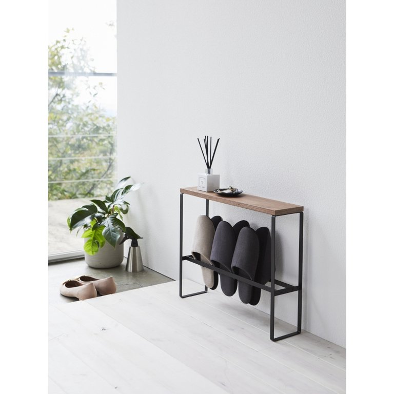 Yamazaki Wood-top slipper rack - Tower