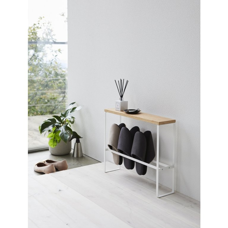 Yamazaki Wood-top slipper rack - Tower