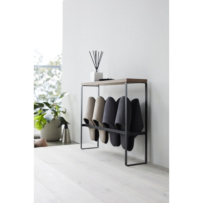 Yamazaki Wood-top slipper rack - Tower