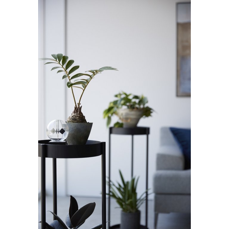 Yamazaki 2-tiered plant stand with caster - Tower - Black