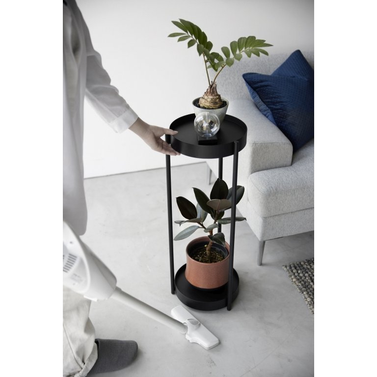 Yamazaki 2-tiered plant stand with caster - Tower - Black