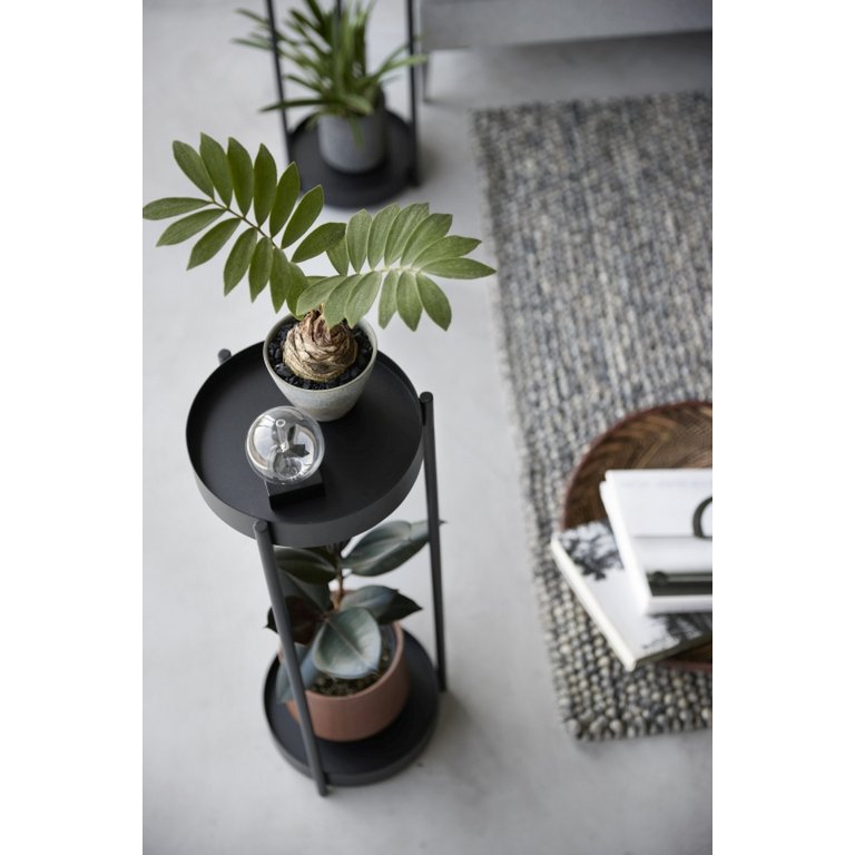 Yamazaki 2-tiered plant stand with caster - Tower - Black