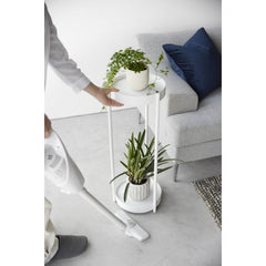 Yamazaki 2-tiered plant stand with caster - Tower - White