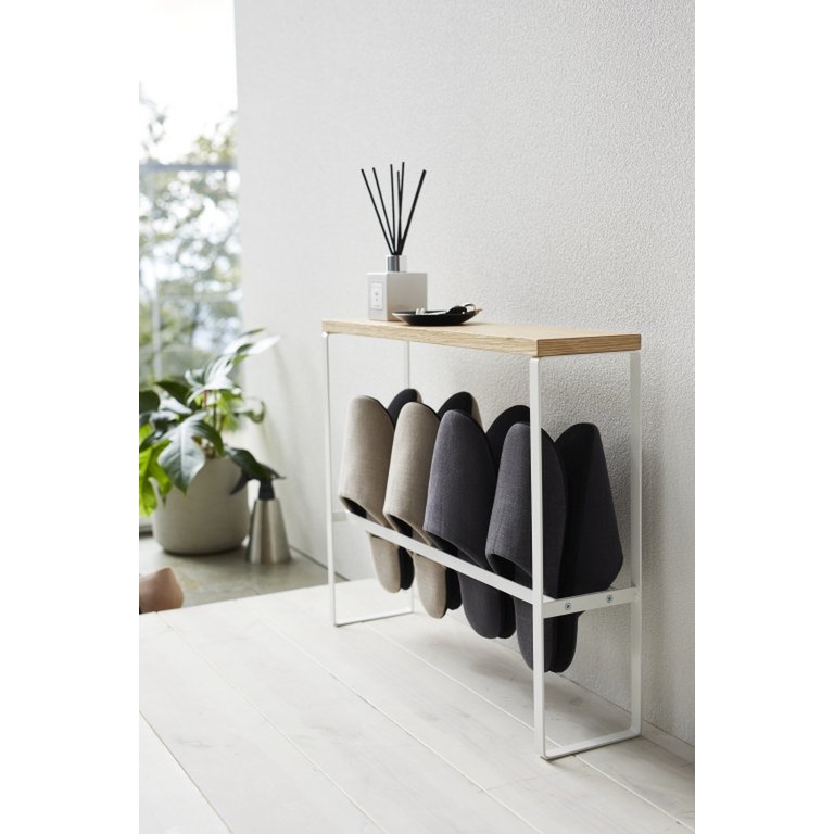 Yamazaki Wood-top slipper rack - Tower