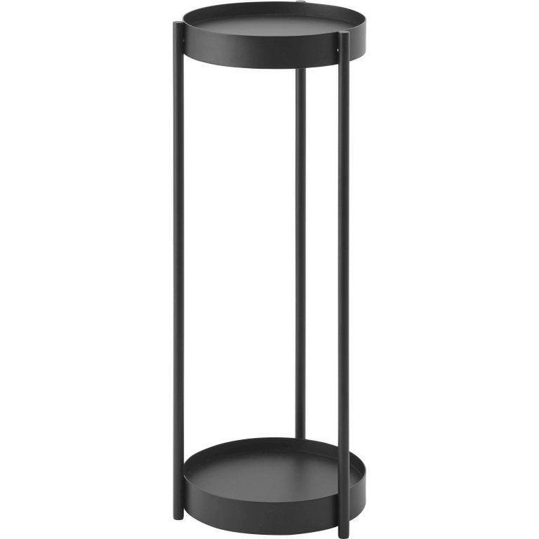 Yamazaki 2-tiered plant stand with caster - Tower - Black